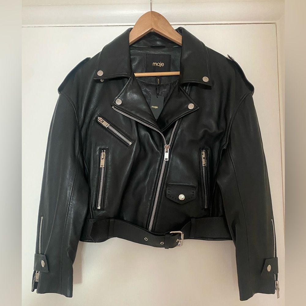 Maje Leather Biker-style Jacket